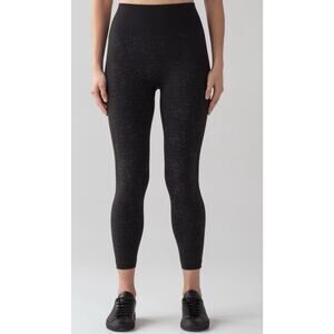 Lululemon Free To Flow 7/8 Seamless Knit Leggings Midnight Navy Women Size 8/10